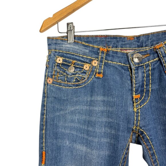 True Religion Joey Super T Women’s Straight Leg Jeans, Y2K Aesthetic - Picture 3 of 9